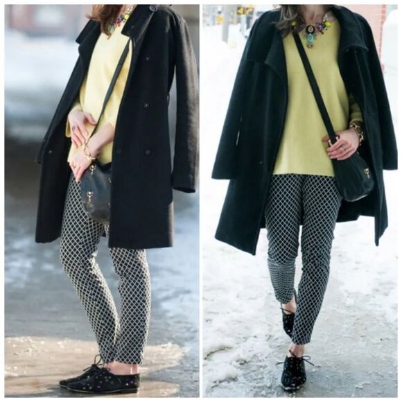 Michael Kors Super Skinny Pull-On Pants | Size S | Diamond Pattern - Picture 1 of 7